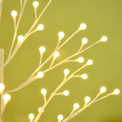 Svítící LED bříza 150 cm, 120 teple bílých světel, 3 stupně jasu