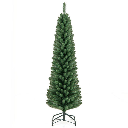 Úzký umělý vánoční stromek 150cm s 295 zelenými větvičkami