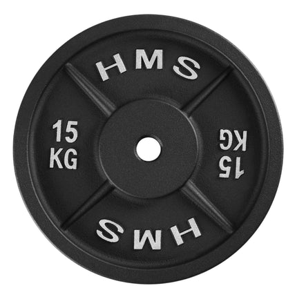 Litinový kotouč 15 Kg, otvor 31 mm, černý