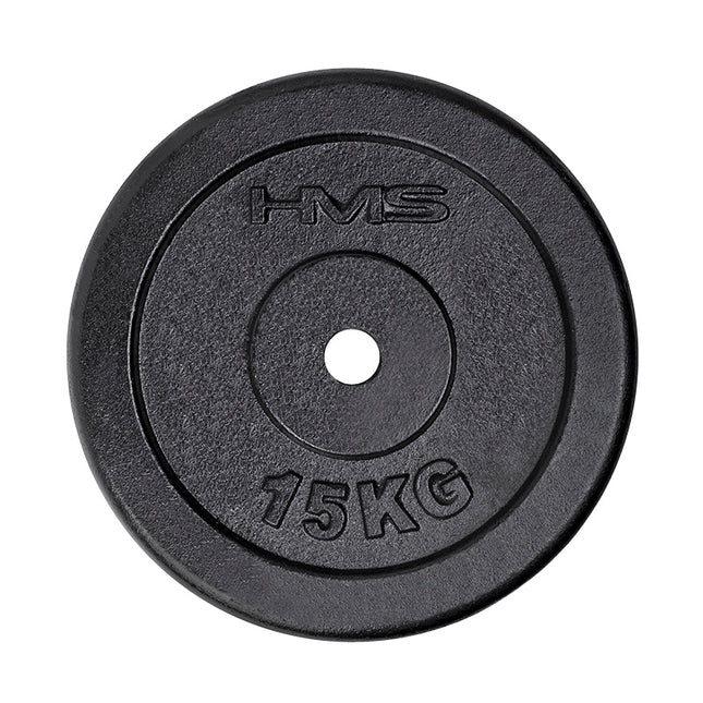 Kotouč 15 kg pro silový trénink, černý