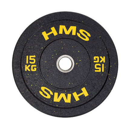 Olympijský bumper kotouč 15 kg – žlutý