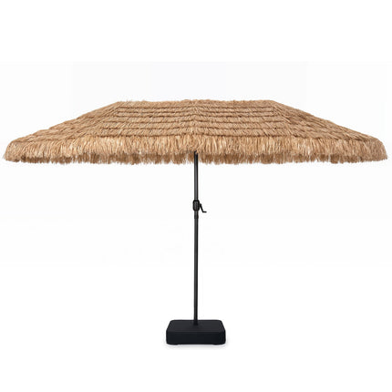15 x 9 FT Double-Sided Patio Umbrella with Lights & Base