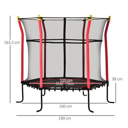 Dětská fitness trampolína 160 cm s ochrannou sítí
