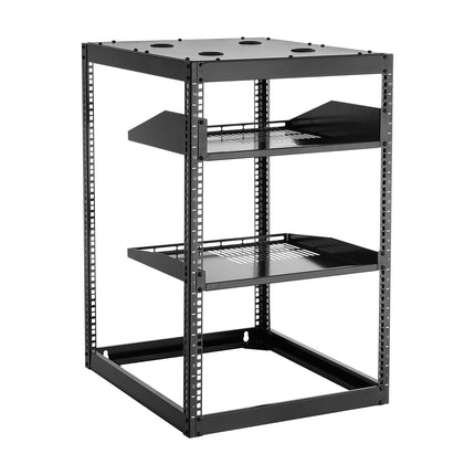 16U Open Frame Network Rack, 585mm Depth, 4-Post