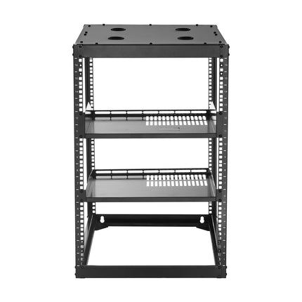 16U Open Frame Network Rack, 585mm Depth, 4-Post