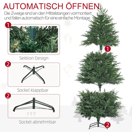 Umělý vánoční stromek jedle 180 Cm, realistický a věrný
