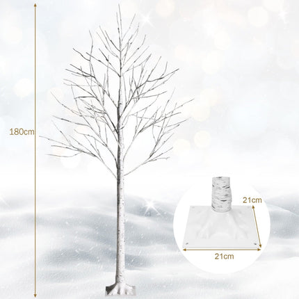 Umělá bříza 180 cm s 96 LED světly