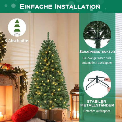 Umělý vánoční stromek 180cm, 200 LED, 568 větviček
