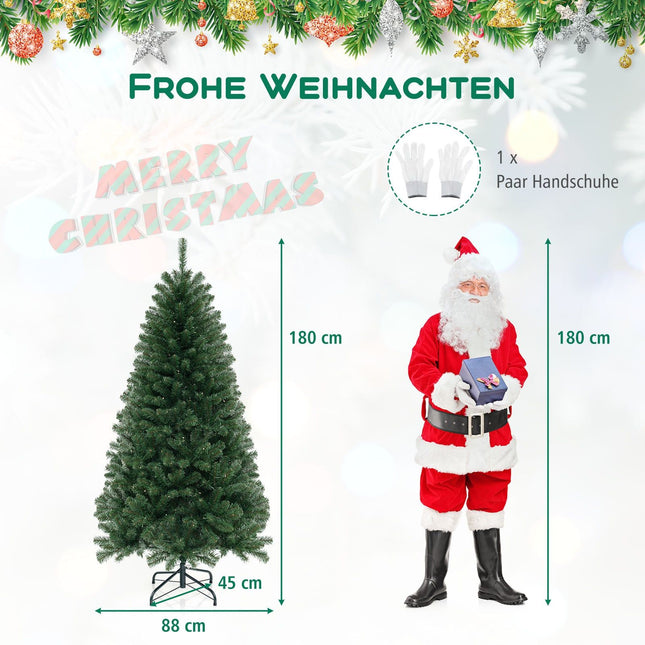 Umělý vánoční stromek 180cm, 200 LED, 568 větviček