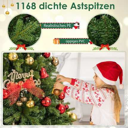 Umělý vánoční stromek 180 cm s 350 LED světly