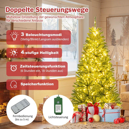 Umělý vánoční stromek 180 cm se 700 LED světly