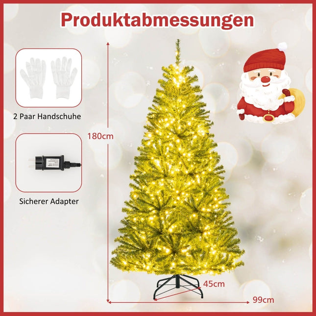 Umělý vánoční stromek 180 cm se 700 LED světly