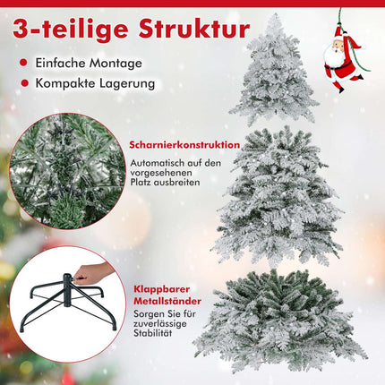 Umělý vánoční stromek 180 cm s LED světly