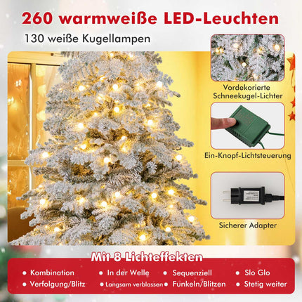 Umělý vánoční stromek 180 cm s LED světly