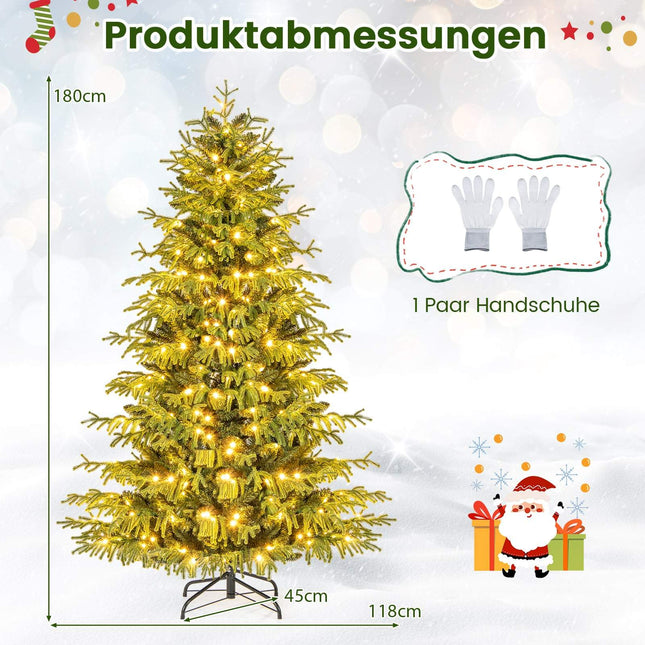 Umělý vánoční stromek 180 cm s LED světly