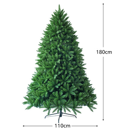 180 cm künstlicher Weihnachtsbaum mit PVC-Nadeln, Grün