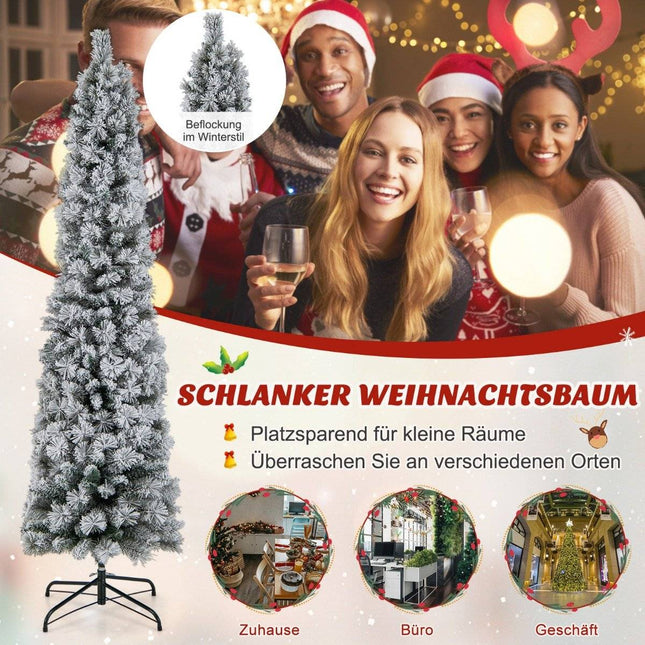 180 cm kerstboom Besneeuwde kerstboom met 150 warmwitte lampjes