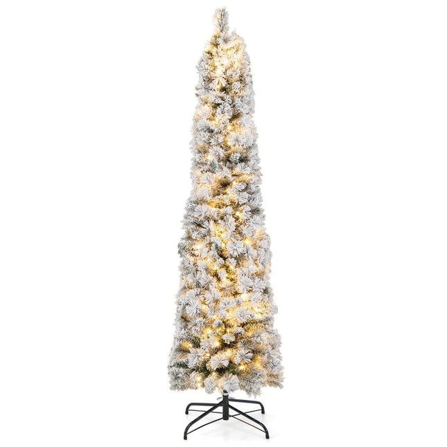 180 cm kerstboom Besneeuwde kerstboom met 150 warmwitte lampjes