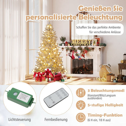 Zasněžený umělý vánoční stromek 180 cm, 250 LED