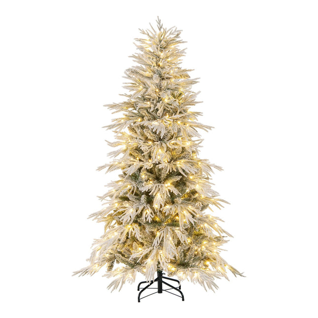 Zasněžený vánoční stromek 180 cm s předinstalovanými světly, 250 LED