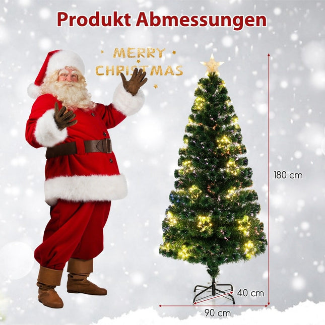180 cm kunstvezel kerstboom met verlichting