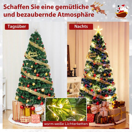 180 cm artificial fiberglass Christmas tree with lighting
