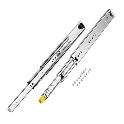 18 Inch Ball Bearing Locking Drawer Slides, 250 lb, Full Extension