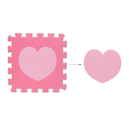 18-piece puzzle mat heart