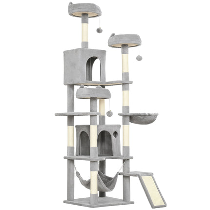 192 cm Cat Tree Tower with Hammocks and Sisal Posts