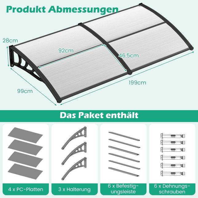 199 x 99 cm canopy for front door canopy front door canopy desk canopy transparent