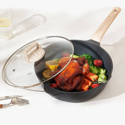 19-Piece Cookware Set, Granite Nonstick, Induction, Black
