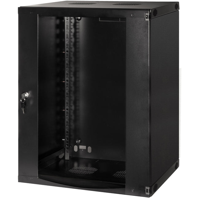 Nástěnný serverový rozvaděč 19" U15 540 x 450 x 725 mm, nesmontovaný, černý