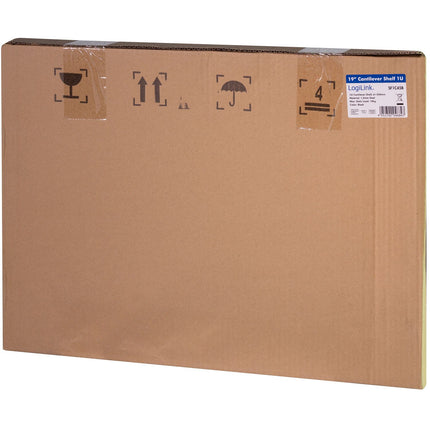 19" Fachboden 1HE 440 x 350 mm max 10 kg Schwarz