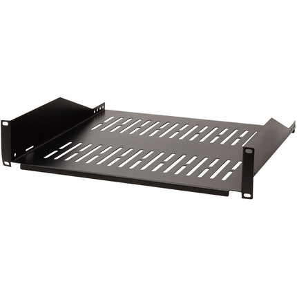 Police do racku 19" 2U 440 x 406 mm, max 25 kg, černá