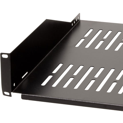 Police do racku 19" 2U 440 x 406 mm, max 25 kg, černá
