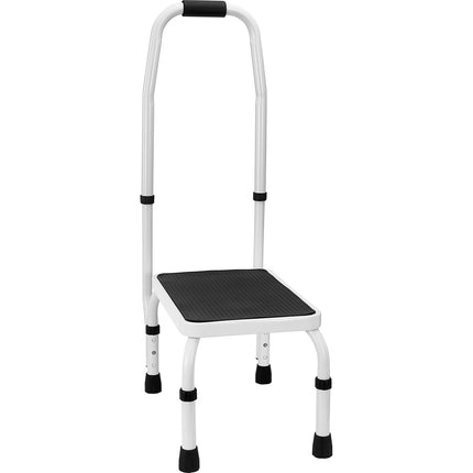 1-Step Steel Step Stool With Handrail, 150 kg, Adjustable
