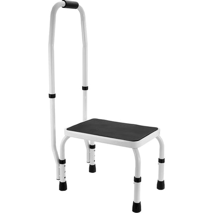 1-Step Steel Step Stool With Handrail, 150 kg, Adjustable