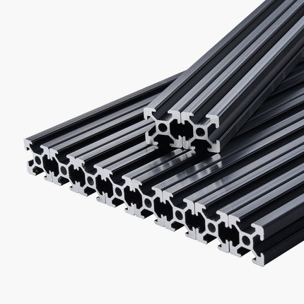 2020 T-Slot Aluminum Extrusion, 10 Pack 1200mm Black