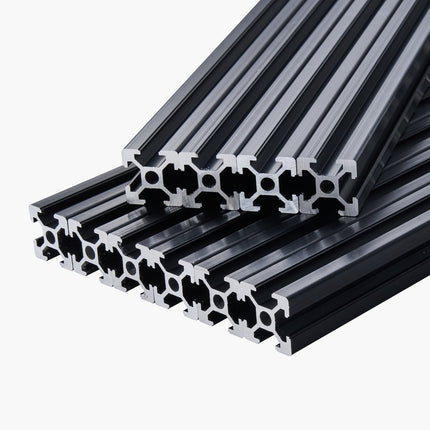 2020 T-Slot Aluminum Extrusion, 10 Pack 2000mm Black