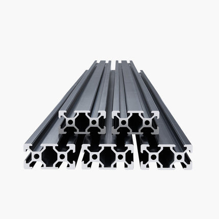 2040 T-Slot Aluminum Extrusion, 1200mm, 5-Pack Black