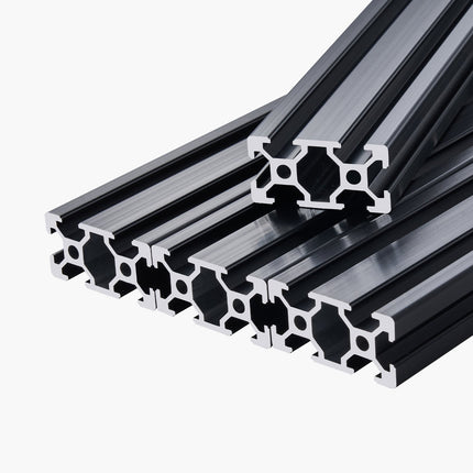 2040 T-Slot Aluminum Extrusion, 1200mm, 5-Pack Black