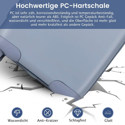 Palubní kufr 20” s otočnými kolečky a TSA zámkem, skořepina PC se samolepkou 38 x 22 x 57 cm modrý