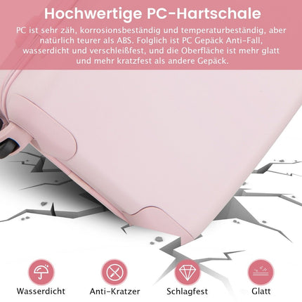 Palubní kufr 20” s otočnými kolečky a TSA zámkem, skořepina PC se samolepkou 38 x 22 x 57 cm růžový