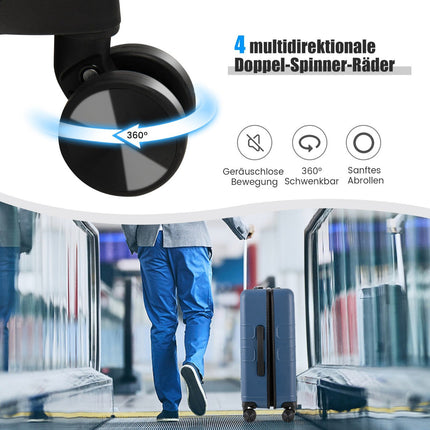 Palubní skořepinový kufr 20 palců, přední kapsa, TSA, USB