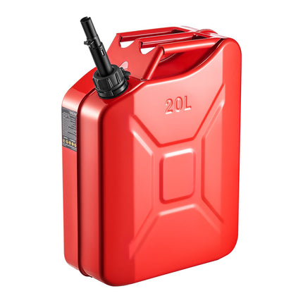 20L Metal Fuel Jerry Can With Spout, Leakproof Comfort Handle