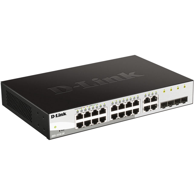 20portový gigabitový smart managed switch, bez ventilátoru
