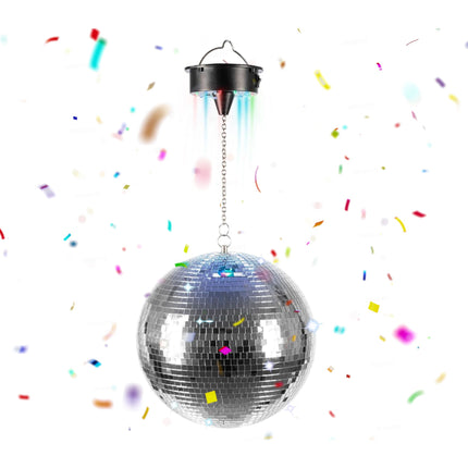 Disco koule 20 cm s motorem a LED světly