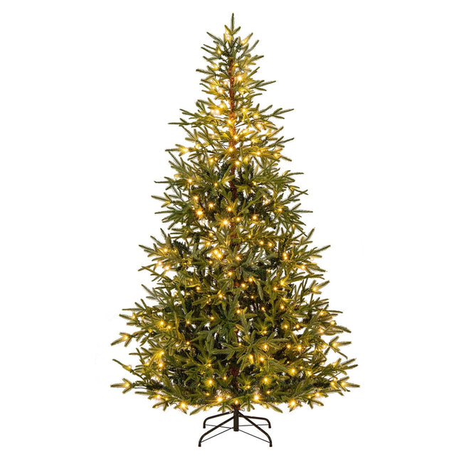 Umělý vánoční stromek 210 cm, 250 vícebarevných LED