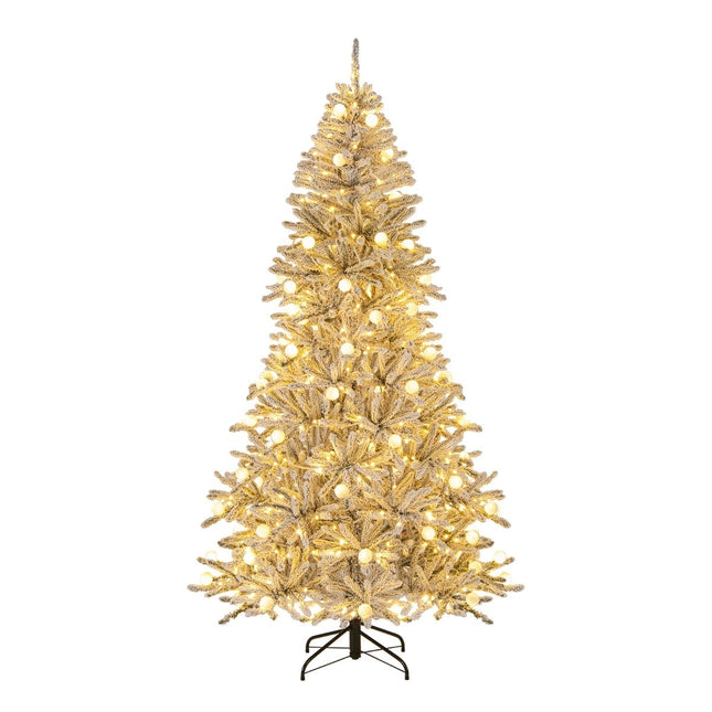 Umělý vánoční stromek 210 cm, zasněžený, 350 LED