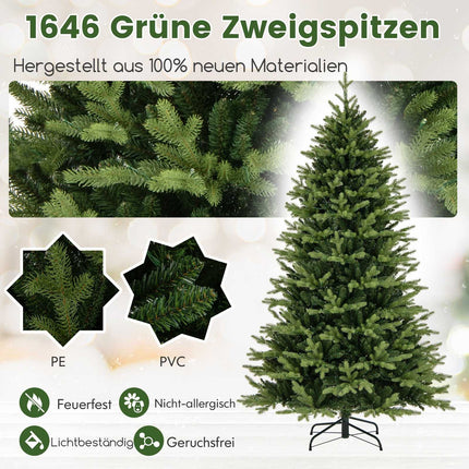 Umělý vánoční stromek 210 cm se 470 LED, zelený